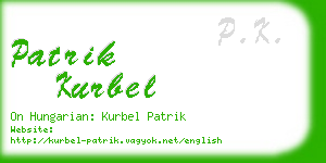 patrik kurbel business card